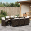 Have Spisebordssæt med pude 9 pcs Brun polyrattan