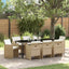Have Spisebordssæt med pude 9 pcs Beige polyrattan