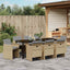 Have Spisebordssæt med pude 9 pcs Beige polyrattan