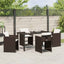 Have Spisebordssæt 5 stk. Brun polyrattan