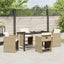 Have Spisebordssæt 5 stk. Beige polyrattan