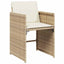Have Spisebordssæt 5 stk. Beige polyrattan