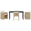 Have Spisebordssæt 5 stk. Beige polyrattan