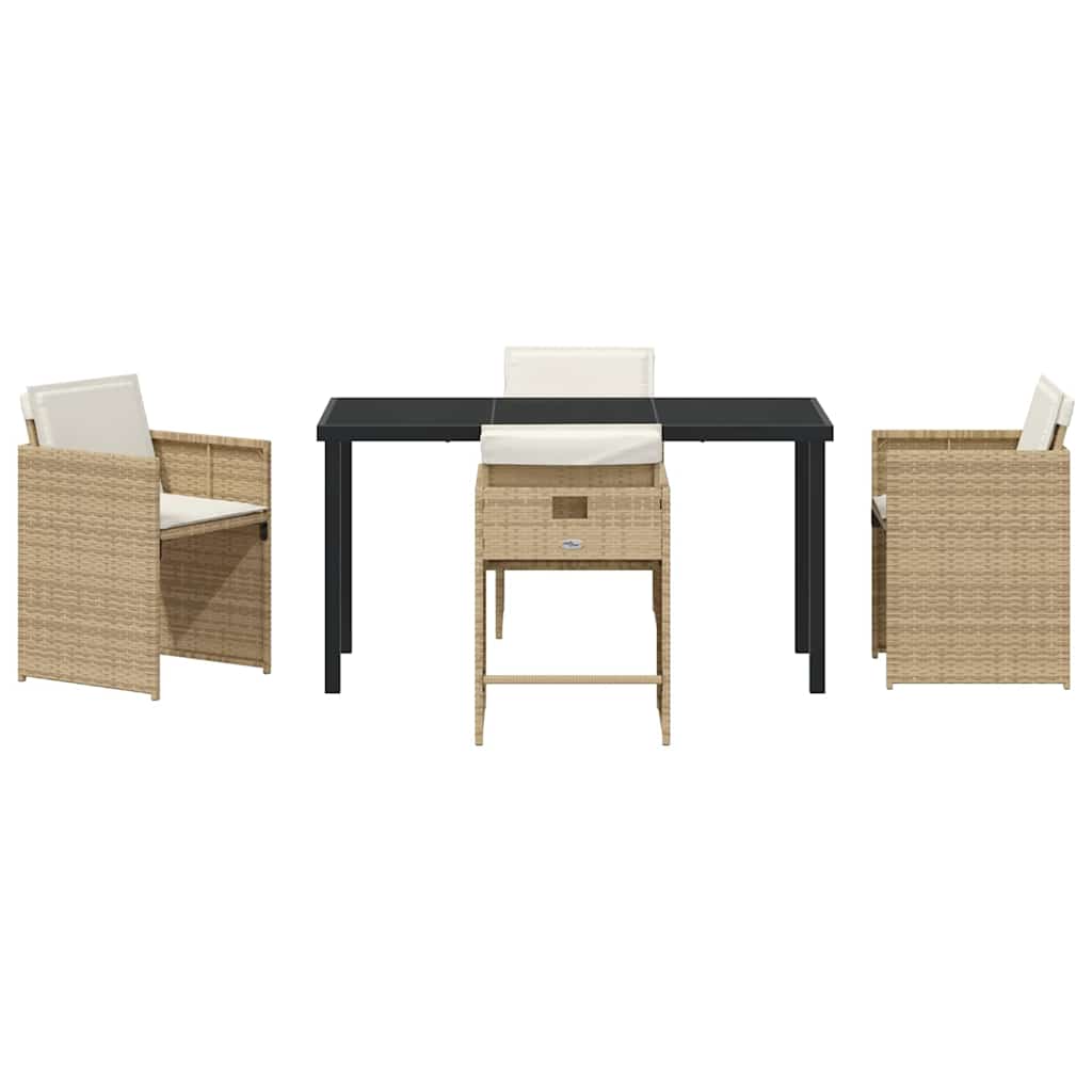 Have Spisebordssæt 5 stk. Beige polyrattan
