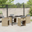 Have Spisebordssæt 5 stk. Beige polyrattan