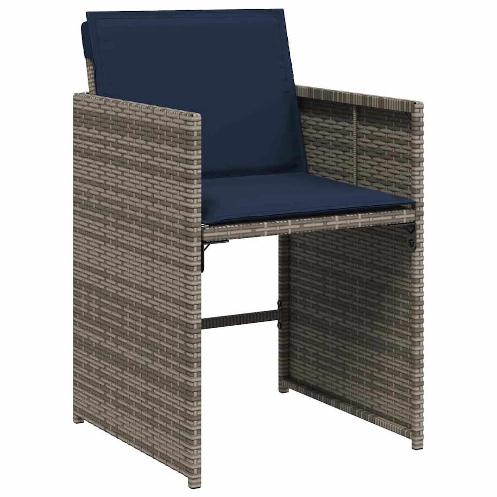 Have Spisebordssæt 9 stk. Grå polyrattan