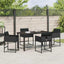 Have Spisebordssæt 5 stk. Sort polyrattan