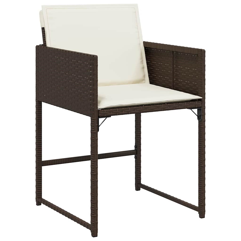 Have Spisebordssæt 5 stk. Brun polyrattan