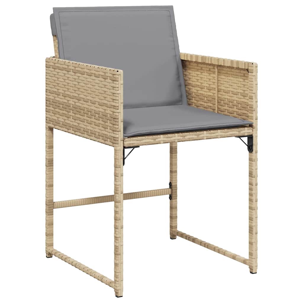 Have Spisebordssæt 5 stk. Beige polyrattan