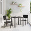 Have Spisebordssæt 3 stk. Sort polyrattan