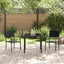 Have Spisebordssæt 3 stk. Sort polyrattan