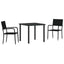 Have Spisebordssæt 3 stk. Sort polyrattan