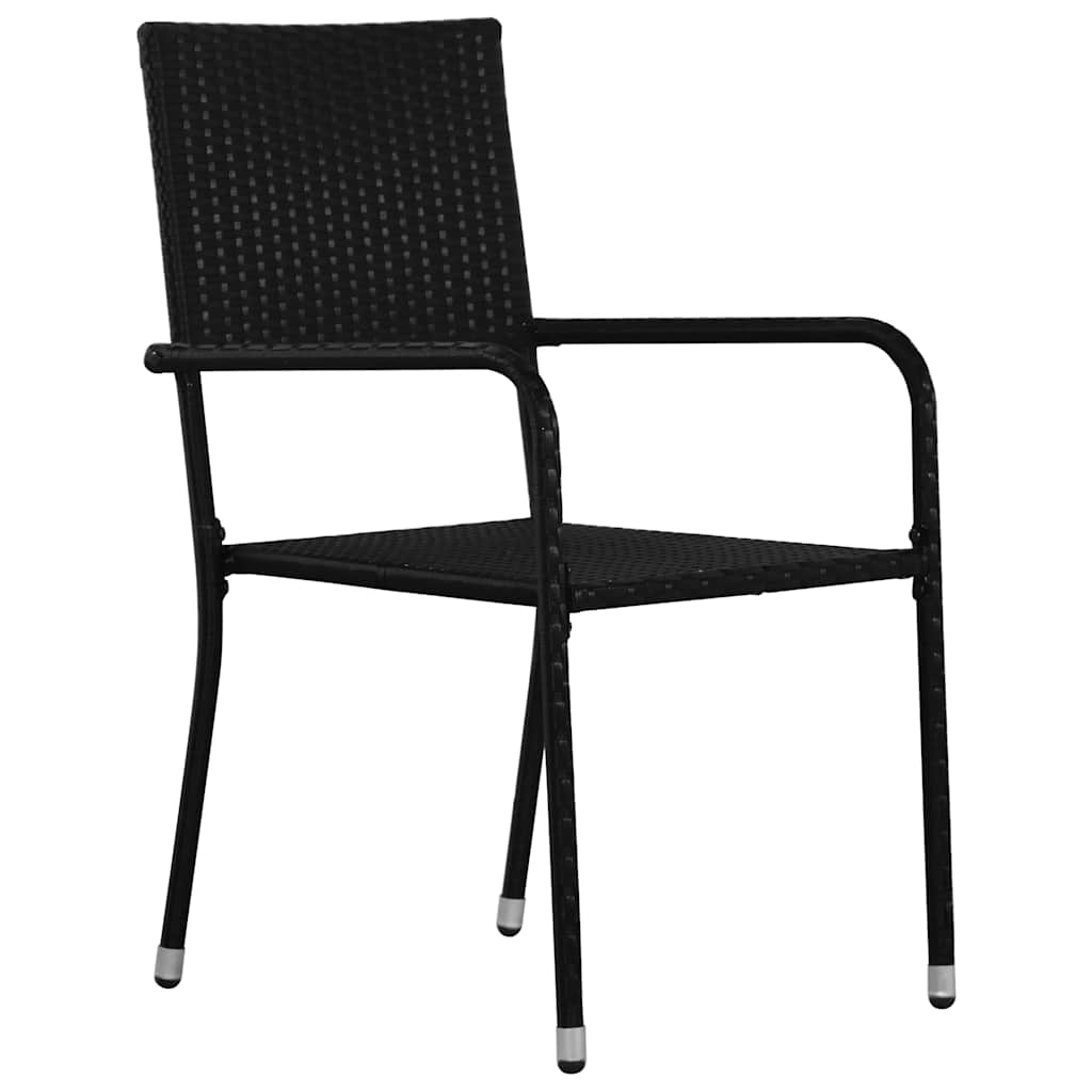 Have Spisebordssæt 3 stk. Sort polyrattan