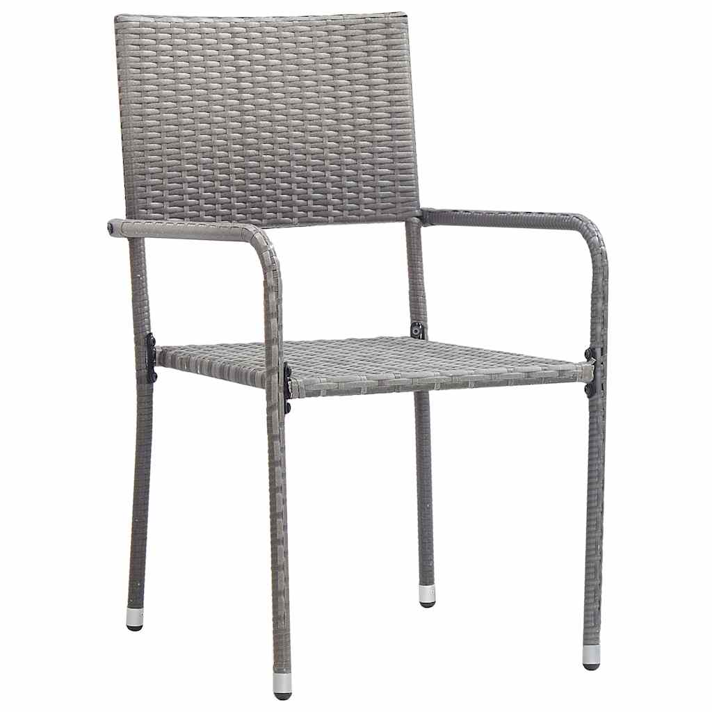 Have Spisebordssæt 3 stk. Grå polyrattan