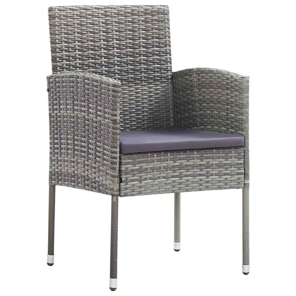 Have Spisebordssæt 3 stk. Grå polyrattan