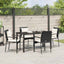 Have Spisebordssæt 5 stk. Sort polyrattan