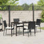 Have Spisebordssæt 5 stk. Sort polyrattan
