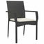 Have Spisebordssæt 5 stk. Sort polyrattan