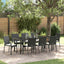 Have Spisebordssæt med pude 9 pcs Sort polyrattan