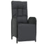 Have Spisebordssæt 5 stk. Sort polyrattan