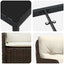 Have Spisebordssæt med pude 7 pcs Brun polyrattan