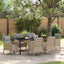 Have Spisebordssæt med pude 7 pcs Beige polyrattan