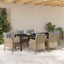 Have Spisebordssæt med pude 7 pcs Beige polyrattan