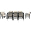 Have Spisebordssæt med pude 9 pcs Sort polyrattan