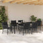 Have Spisebordssæt med pude 7 pcs Sort polyrattan