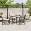 Have Spisebordssæt 5 stk. Brun polyrattan