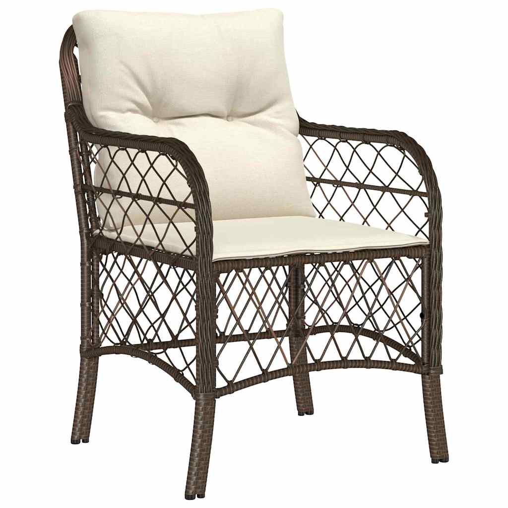 Have Spisebordssæt 5 stk. Brun polyrattan