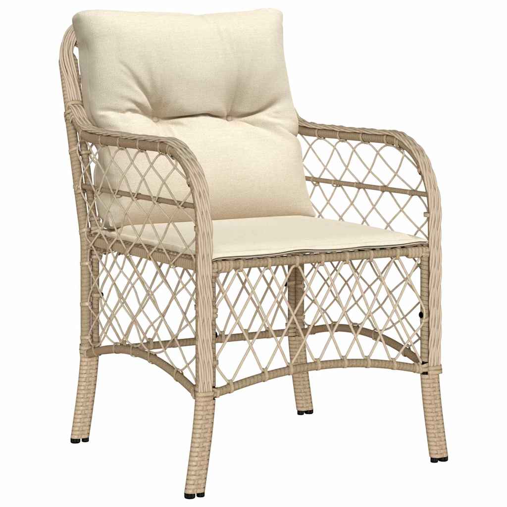 Have Spisebordssæt 5 stk. Beige polyrattan