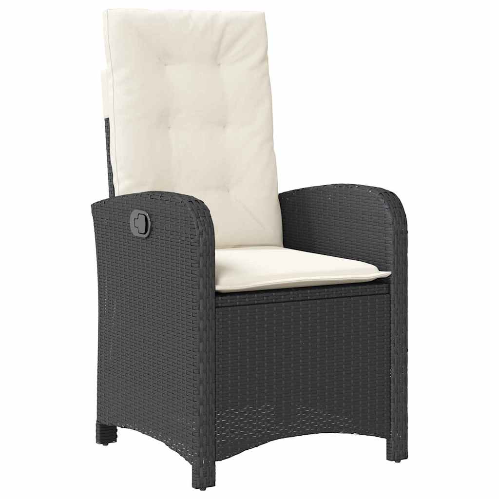 Have Spisebordssæt 5 stk. Sort polyrattan