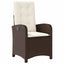 Have Spisebordssæt 5 stk. Brun polyrattan