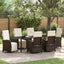 Have Spisebordssæt med pude 7 pcs Brun polyrattan
