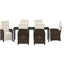 Have Spisebordssæt med pude 7 pcs Brun polyrattan