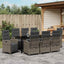 Have Spisebordssæt med pude 9 pcs Grå polyrattan
