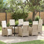Have Spisebordssæt med pude 7 pcs Beige polyrattan