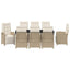 Have Spisebordssæt med pude 9 pcs Beige polyrattan