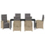 Have Spisebordssæt med pude 7 pcs Beige polyrattan