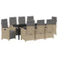 Have Spisebordssæt med pude 9 pcs Beige polyrattan