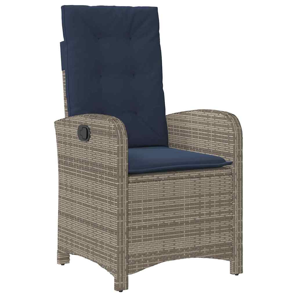 Have Spisebordssæt med pude 7 pcs Grå polyrattan