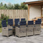 Have Spisebordssæt med pude 9 pcs Grå polyrattan