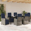 Have Spisebordssæt med pude 7 pcs Grå polyrattan