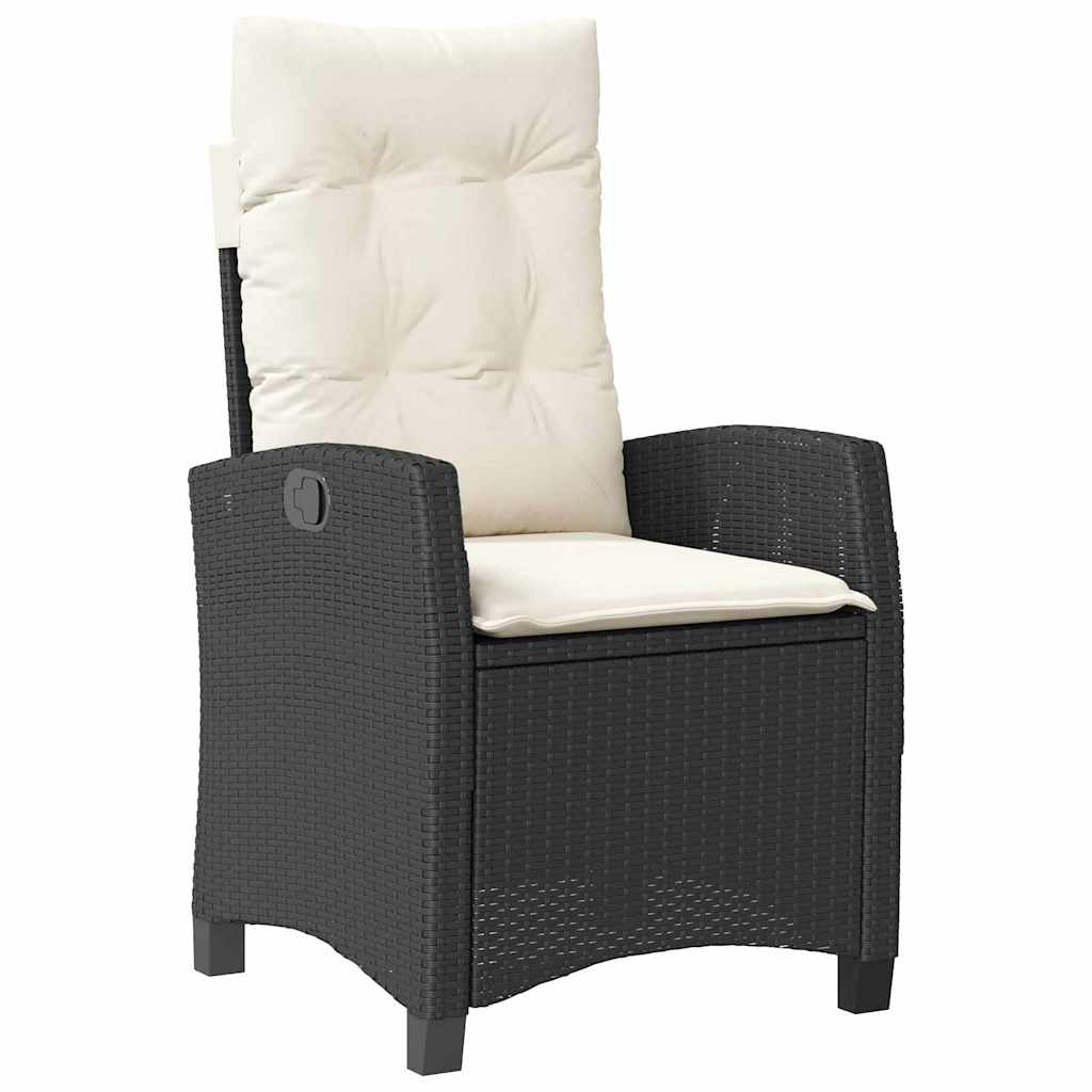 Have Spisebordssæt 5 stk. Sort polyrattan