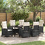 Have Spisebordssæt med pude 7 pcs Sort polyrattan