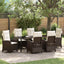 Have Spisebordssæt med pude 7 pcs Brun polyrattan