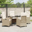 Have Spisebordssæt 5 stk. Beige polyrattan