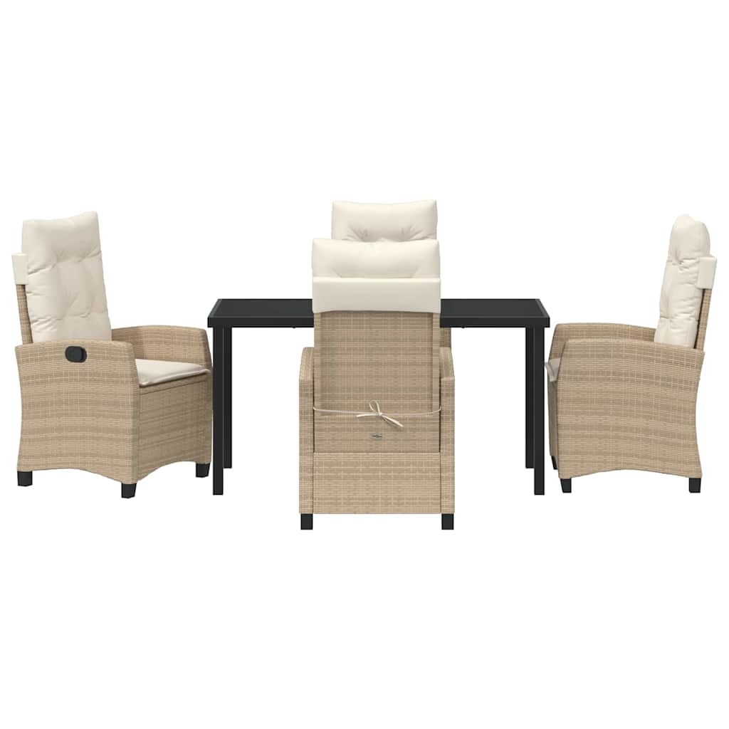 Have Spisebordssæt 5 stk. Beige polyrattan