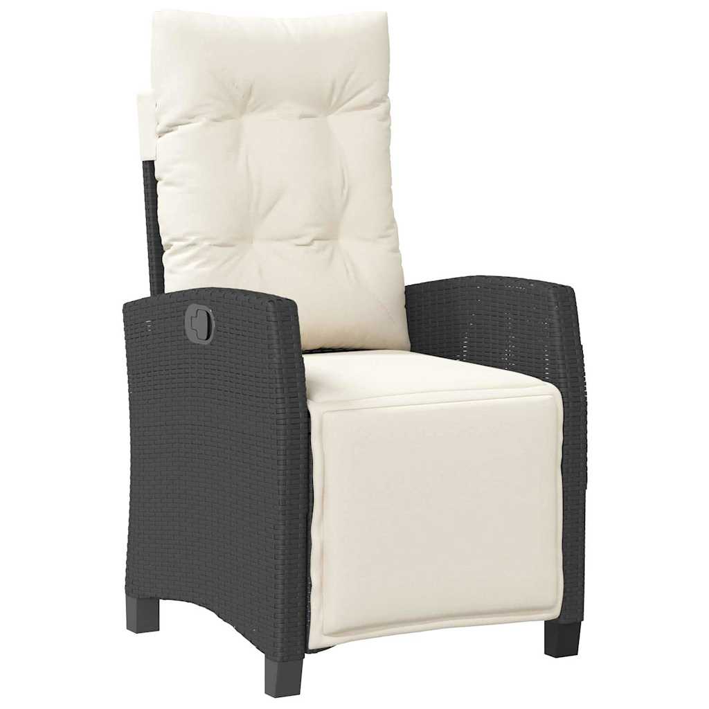 Have Spisebordssæt 5 stk. Sort polyrattan